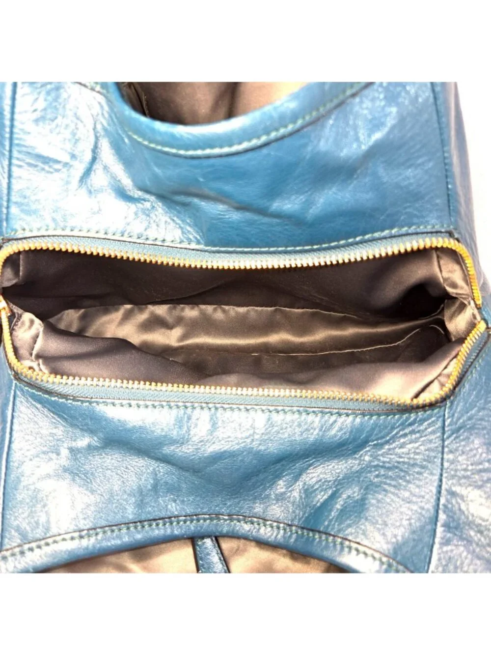 Coach 2013 Teal Madison Phoebe Gathered Twist Leather Shoulder Bag  No. 26257